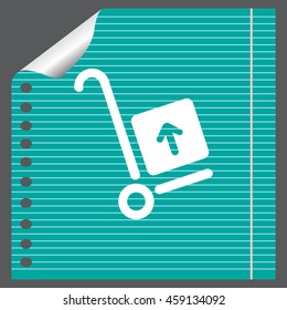 wheelbarrow for transportation of cargo, web icon. vector design