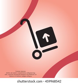 wheelbarrow for transportation of cargo, web icon. vector design