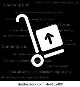 wheelbarrow for transportation of cargo, web icon. vector design