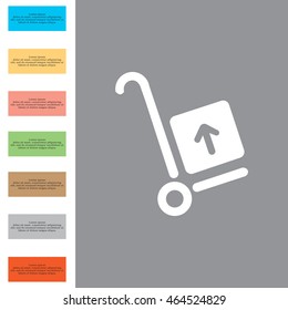 wheelbarrow for transportation of cargo, web icon. vector design