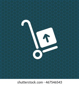 wheelbarrow for transportation of cargo, web icon. vector design