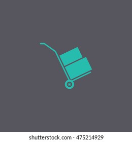 wheelbarrow for transportation of cargo, web icon. vector design