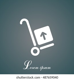wheelbarrow for transportation of cargo, web icon. vector design