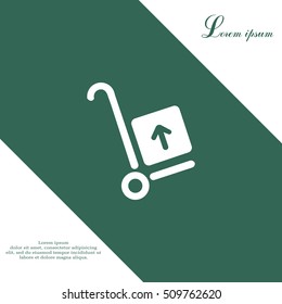 wheelbarrow for transportation of cargo, web icon. vector design
