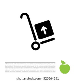 wheelbarrow for transportation of cargo, web icon. vector design