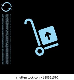 wheelbarrow for transportation of cargo, web icon. vector design
