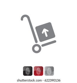 wheelbarrow for transportation of cargo, web icon. vector design