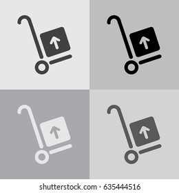wheelbarrow for transportation of cargo, web icon. vector design