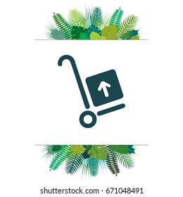 wheelbarrow for transportation of cargo, web icon. vector design