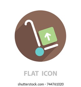 wheelbarrow for transportation of cargo, web icon. vector design