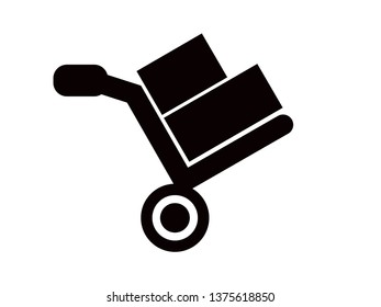 wheelbarrow for transportation icon