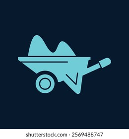 Wheelbarrow trendy artwork elegant abstract vector illustration colorful valuable design.eps