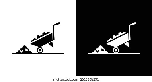 ícone de descarregamento da barra do leme Conjunto de símbolos de sinal de contorno