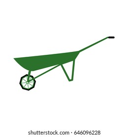 wheelbarrow used to carry tools for agriculture work