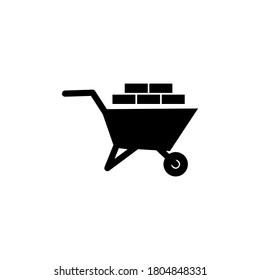 wheelbarrow vector design template illustration