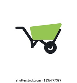 wheelbarrow vector icon