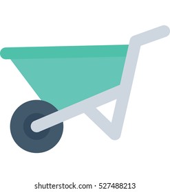 Wheelbarrow Vector Icon 