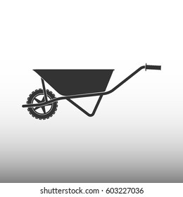 Wheelbarrow vector icon