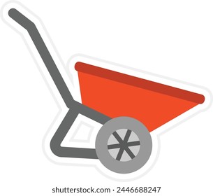 Vector de carretilla. Se puede utilizar para la impresión, aplicaciones móviles y de Web.
