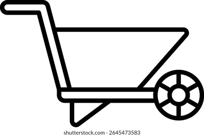 Wheelbarrow vector icon. Can be used for printing, mobile and web applications.