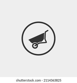 Signo de la ilustración del icono del vector de la rueda