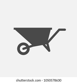 wheelbarrow vector icon labor equipment
