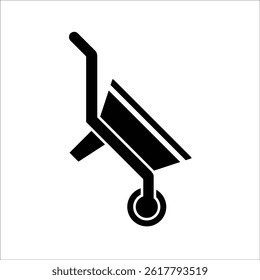 wheelbarrow vector icon line template