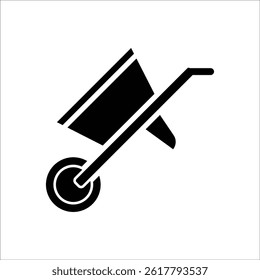 wheelbarrow vector icon line template