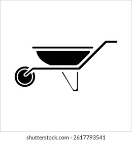 wheelbarrow vector icon line template