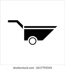 wheelbarrow vector icon line template