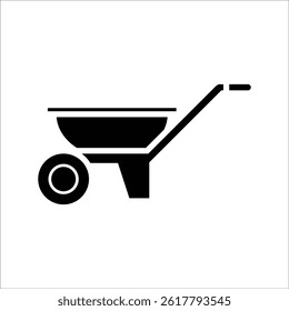 wheelbarrow vector icon line template