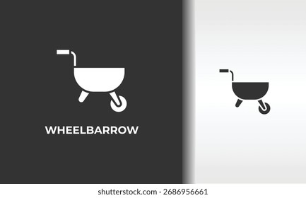 Ilustración De Símbolo Aislado De Vector, Icono O Logotipo De Carretilla