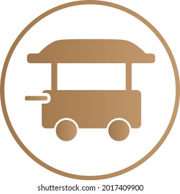 Wheelbarrow vector icon. property logo. Cart cartoon illustration. Isolated background
