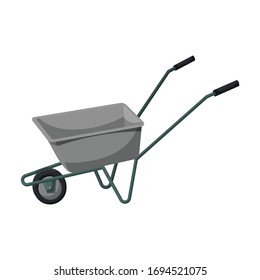 Vektorillustration auf der Rollkartoon Symbol.Symbol Vektorillustration auf der  einzeln auf weißem Hintergrund, mit Rollkarren.