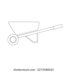 wheelbarrow vector icon,illustration logo design