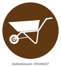 wheelbarrow vector icon,illustration logo design