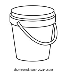 Wheelbarrow vector icon.Outline vector icon isolated on white background wheelbarrow.