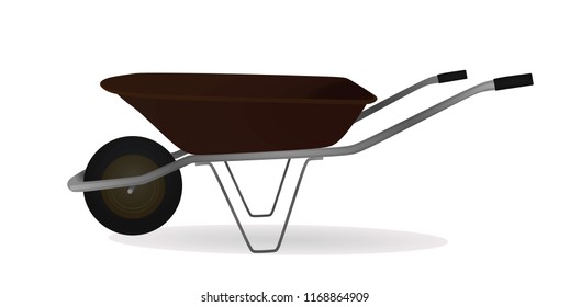 Wheelbarrow. vector illustration