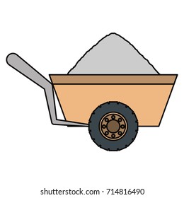wheelbarrow vector illustration