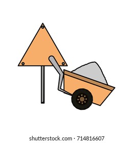 wheelbarrow  vector  illustration