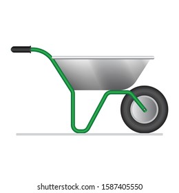 Wheelbarrow vector illustration isolated on white background