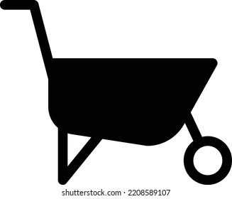 ilustración del vector de carretillas sobre un fondo transparente. Símbolos de calidad superior. Iconos vectoriales de glifos para diseño de conceptos y gráficos.