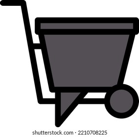 wheelbarrow  Vector illustration on a transparent background.Premium quality symmbols.Stroke vector icons for concept and graphic design.