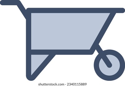 ilustración de vectores de carretilla sobre un fondo transparente.Símbolos de calidad premium.Icono de vector de trazo para el diseño de concepto y gráfico. 
