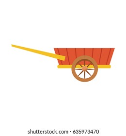 wheelbarrow wooden farm trasnport element