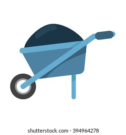 Wheelbarrows for construction icon.