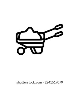 wheelbarrows icon with isolated vector and transparent background
