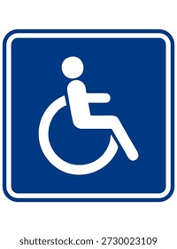 Icono de acceso para silla de ruedas. Representa acceso para discapacitados e instalaciones inclusivas. Adecuado para señalización pública y comercial.