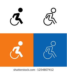 Wheelchair Access Icon Set