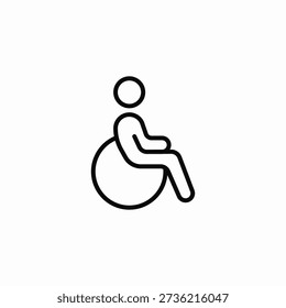 wheelchair access icon sign vector